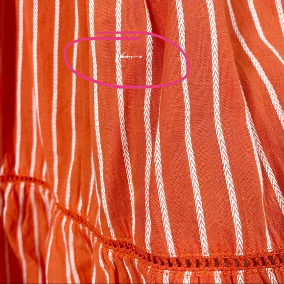 NEW Free People Lola Embroidered Capri Orange Mini Dress L - Picture 16 of 16